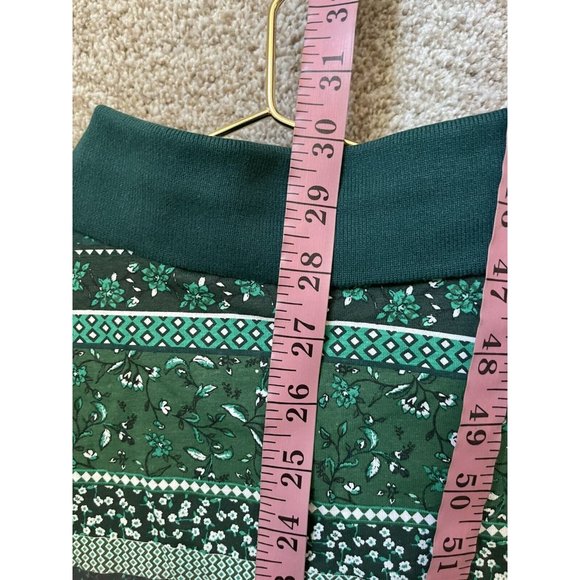 Woman Within Collared Green Floral Holiday Christmas Shirt Size 18/20 Large - Picture 5 of 5